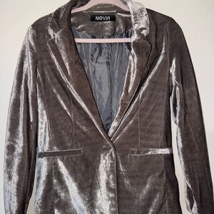 Women's Shimmering Silver Blazer